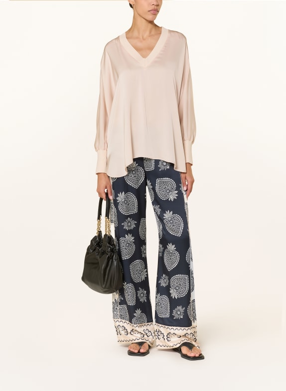 IVI collection Zijden blouse LICHTBRUIN
