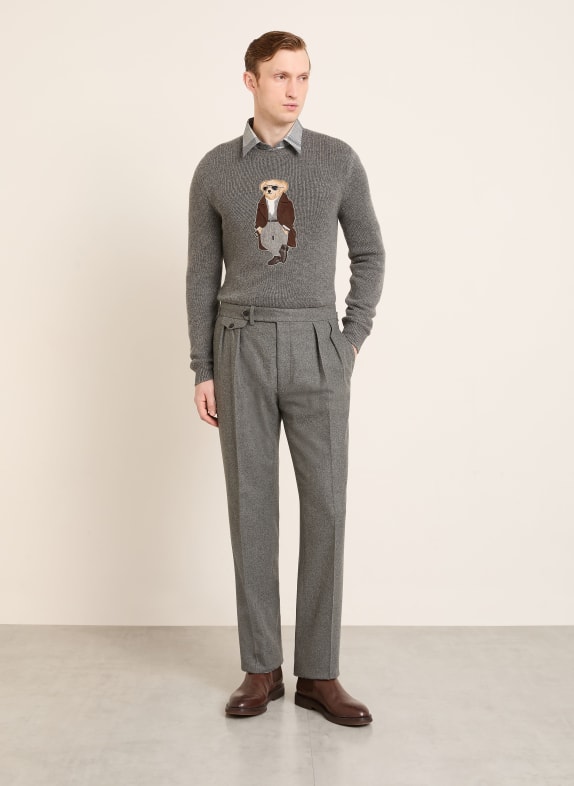 RALPH LAUREN PURPLE LABEL Kasjmier trui DONKERGRIJS