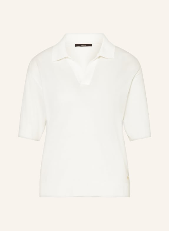 windsor. Strick-Poloshirt WEISS