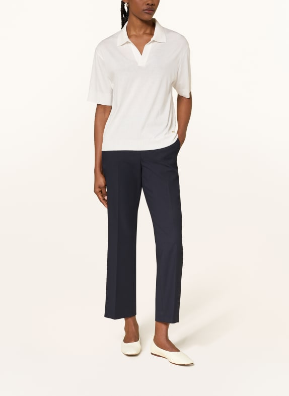 windsor. Gebreid poloshirt WIT