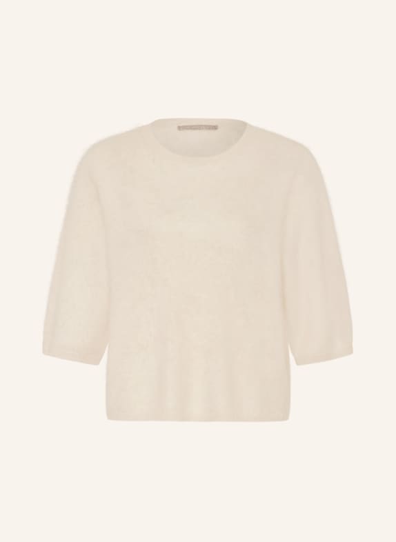 (THE MERCER) N.Y. Cashmere sweater with 3/4 sleeves ECRU