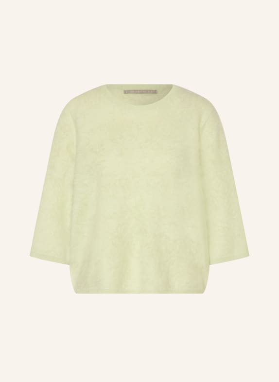 (THE MERCER) N.Y. Cashmere sweater with 3/4 sleeves LIGHT GREEN