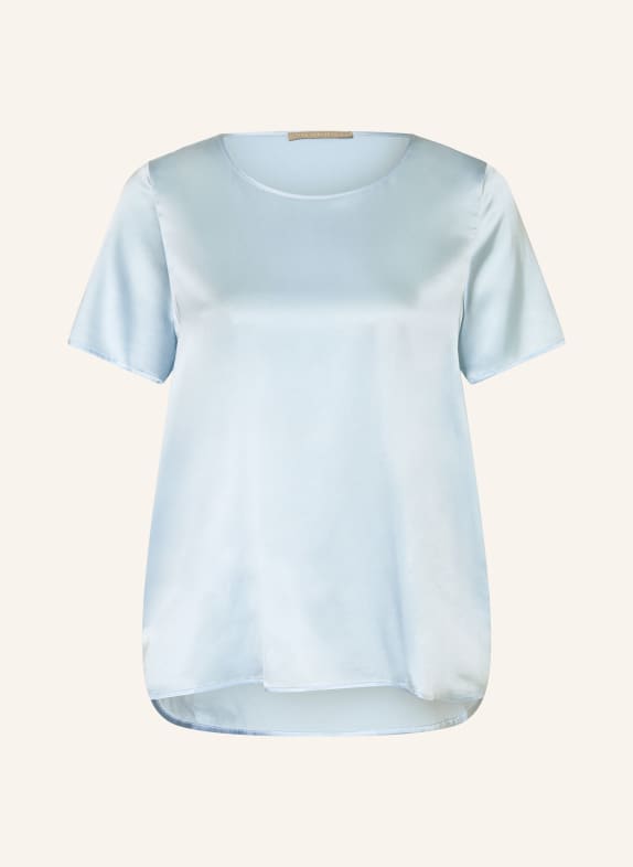 (THE MERCER) N.Y. Blusentop aus Seide HELLBLAU