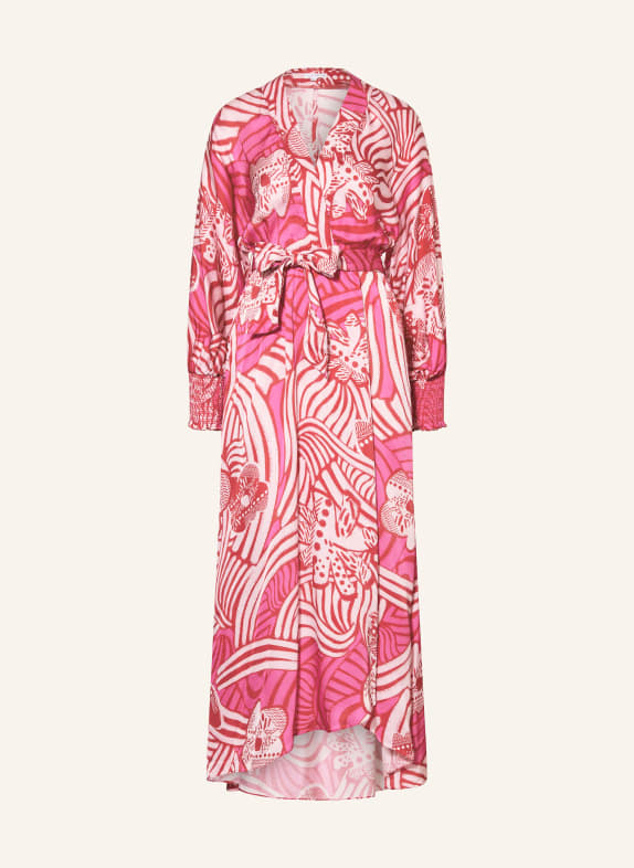 Poupette St Barth KRISTEN beach dress with wrap-around look FUCHSIA / ROSE / PINK