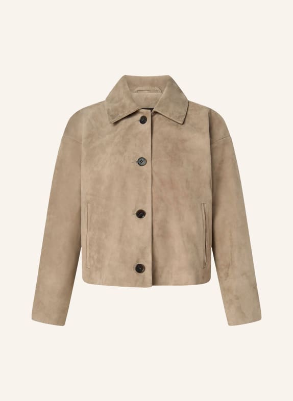 windsor. leather jacket TAUPE