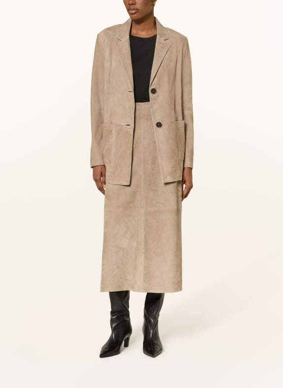 windsor. Lederblazer HELLBRAUN