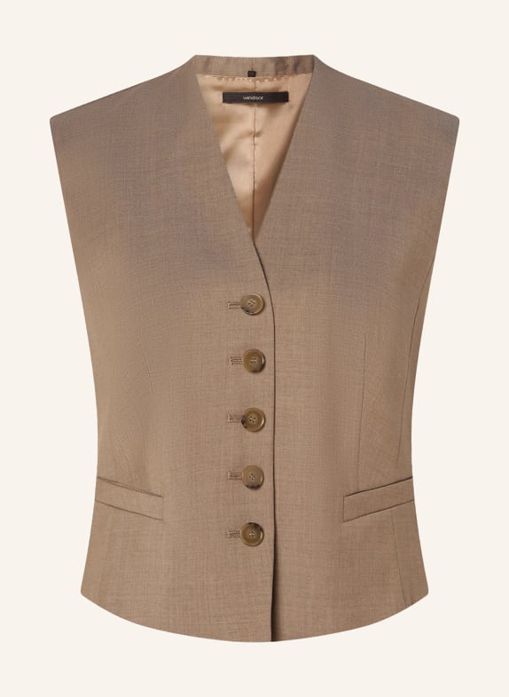 windsor. blazer vest LIGHT BROWN