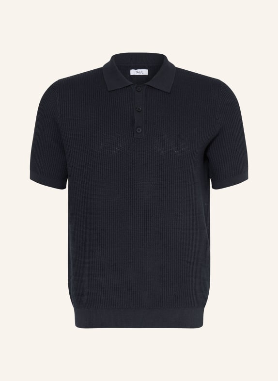PAUL Strick-Poloshirt DUNKELBLAU