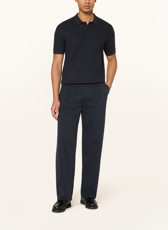 PAUL Tricou polo din tricot ALBASTRU ÎNCHIS