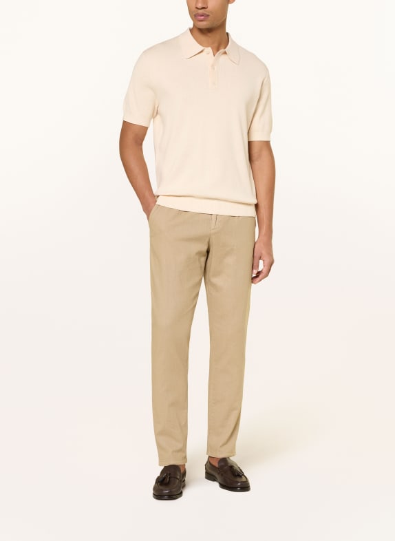 PAUL Tricou polo din tricot CREM