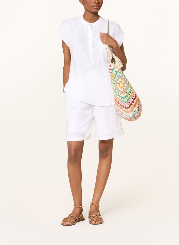 darling harbour Bluse i hør WHITE