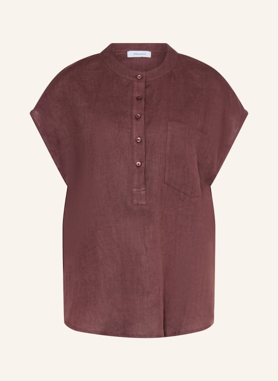 darling harbour Linen blouse shirt PLUM