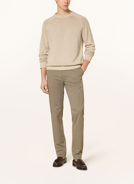 STROKESMAN'S Pullover mit Leinen BEIGE