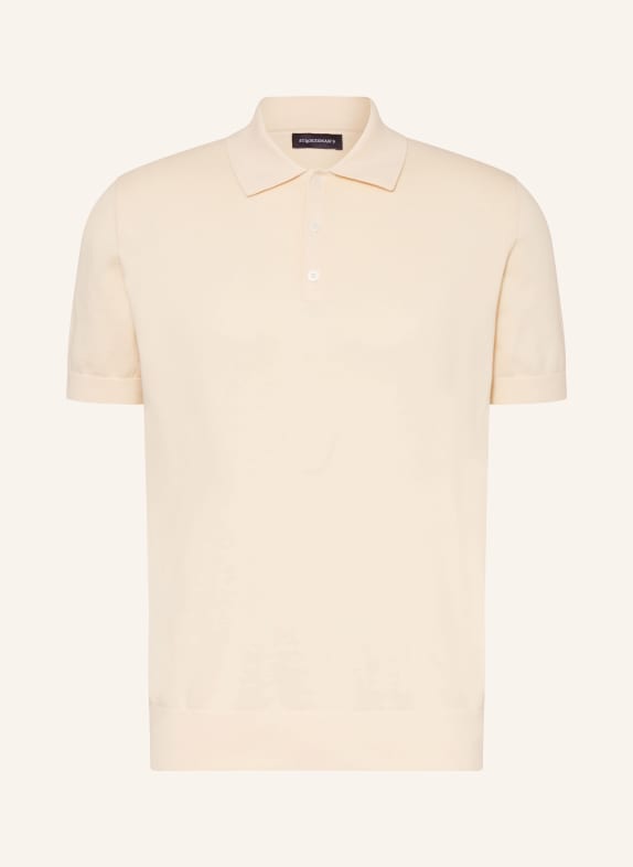 STROKESMAN'S Strick-Poloshirt HELLORANGE