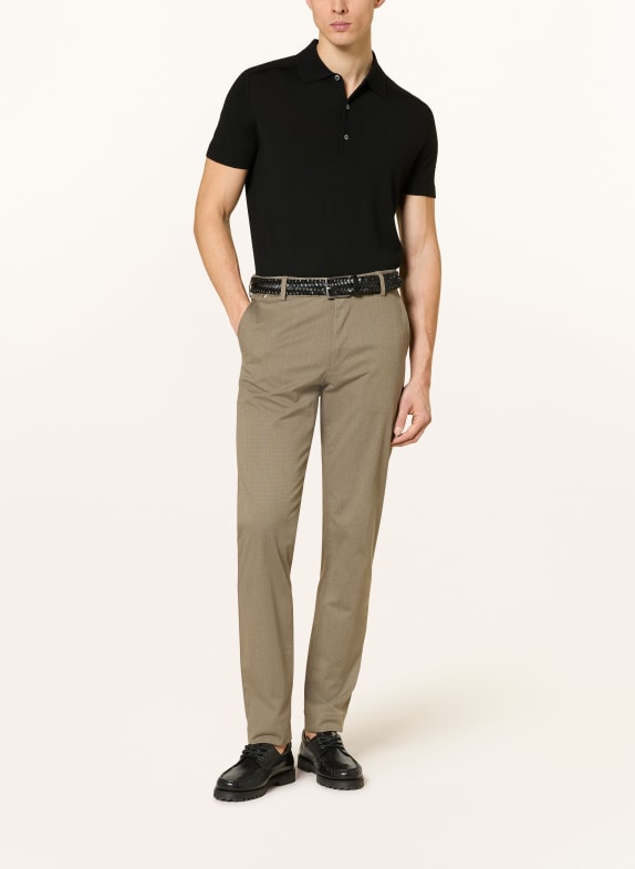 STROKESMAN'S Strikket poloshirt SORT