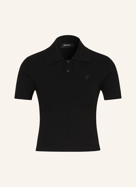 DSQUARED2 Piqué-Poloshirt SCHWARZ
