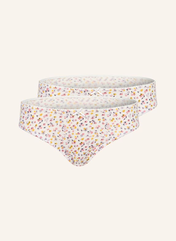 Sanetta 2 ks slipů BÍLÁ / STARORŮŽOVÁ / ŽLUTÁ