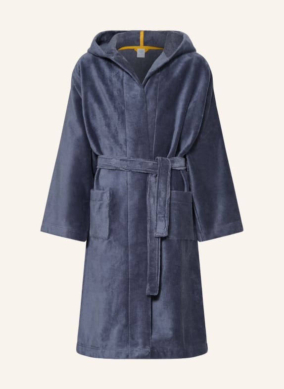 Sanetta hooded bathrobe BLUE GRAY