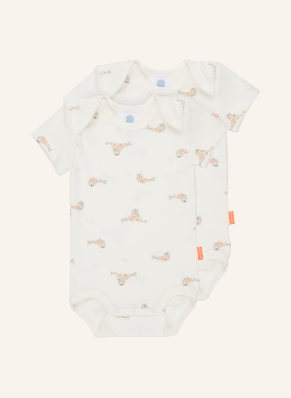 Sanetta 2er-Set Bodies WEISS / TAUPE