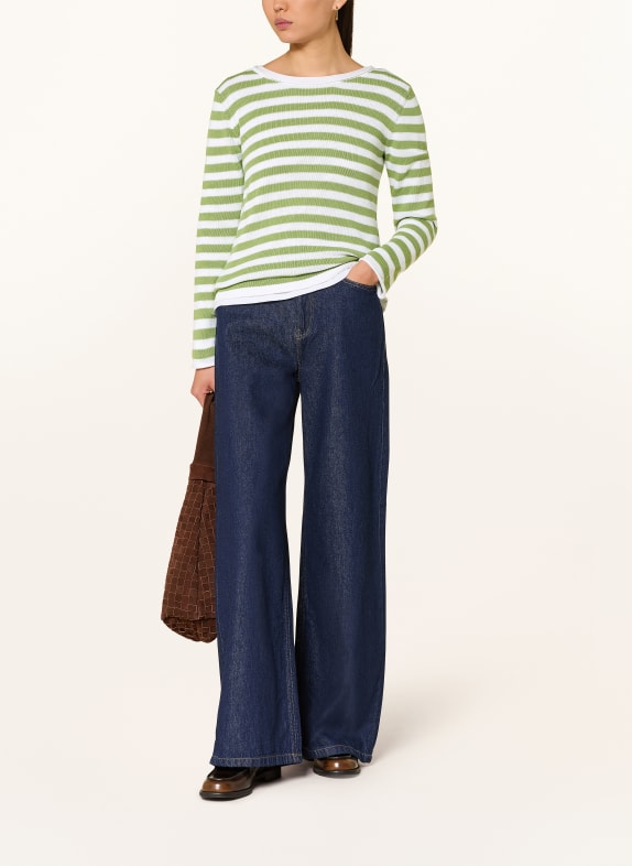 darling harbour pull-over white / sage