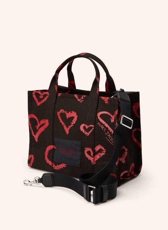 MARC JACOBS Shopper THE MEDIUM TOTE BAG SCHWARZ / ROT