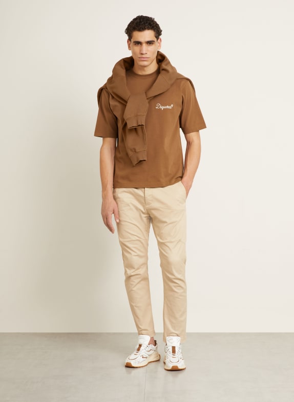 DSQUARED2 T-shirt BRUIN / CRÈME