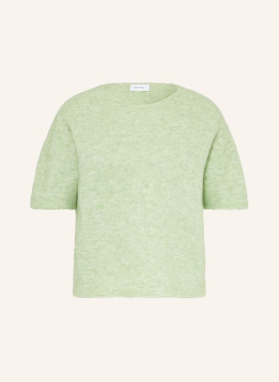 darling harbour Pletené tričko s alpakou light green melange