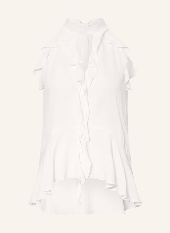 LUISA CERANO Halenka s hedvábím a volány BÍLÁ