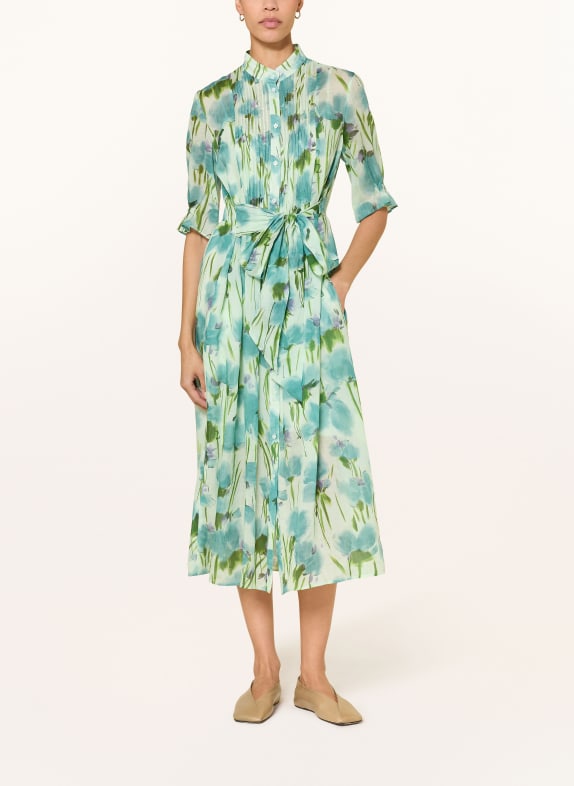 LUISA CERANO Košilové šaty MÁTOVÁ / ZELENÁ / PETROLEJOVÁ