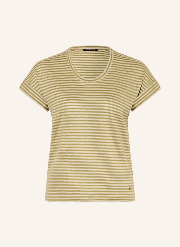 LUISA CERANO Strickshirt aus Leinen BEIGE / GRÜN
