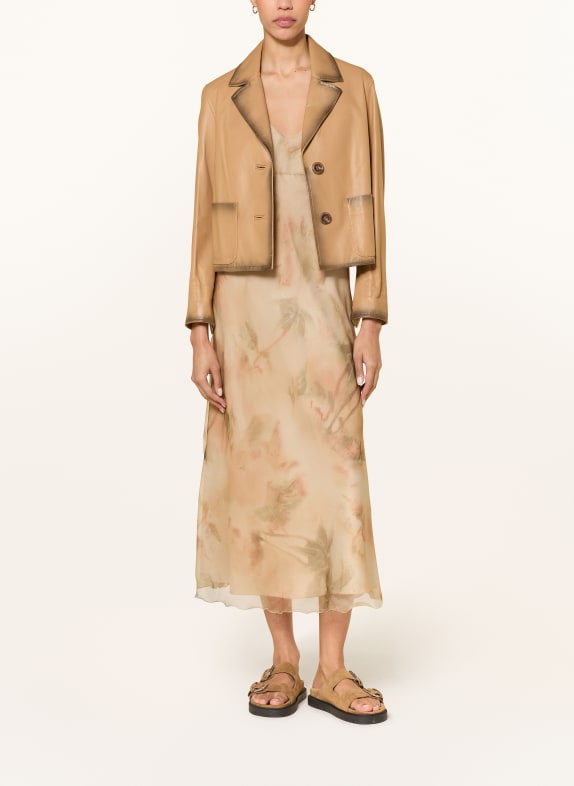 LUISA CERANO Lederjacke CAMEL