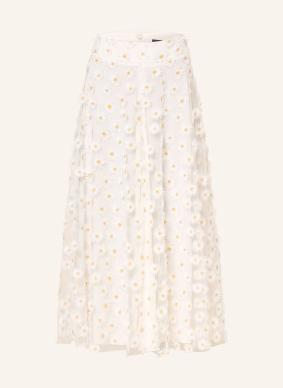 LUISA CERANO Jupe en maille CRÈME / JAUNE CLAIR / BLANC