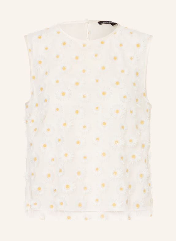 LUISA CERANO Blusentop mit Pailletten WEISS