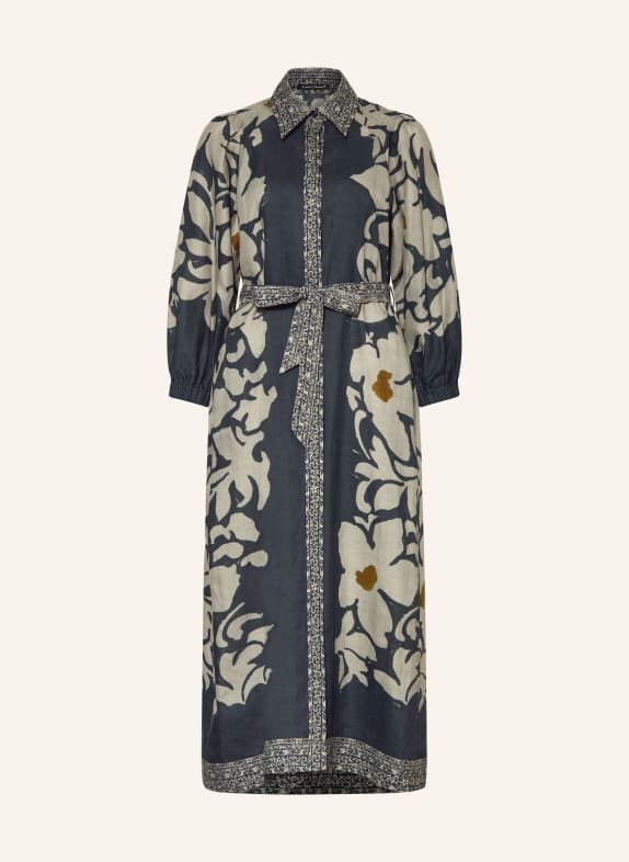 LUISA CERANO Overhemdjurk DONKERBLAUW / DONKERORANJE / LICHTGROEN