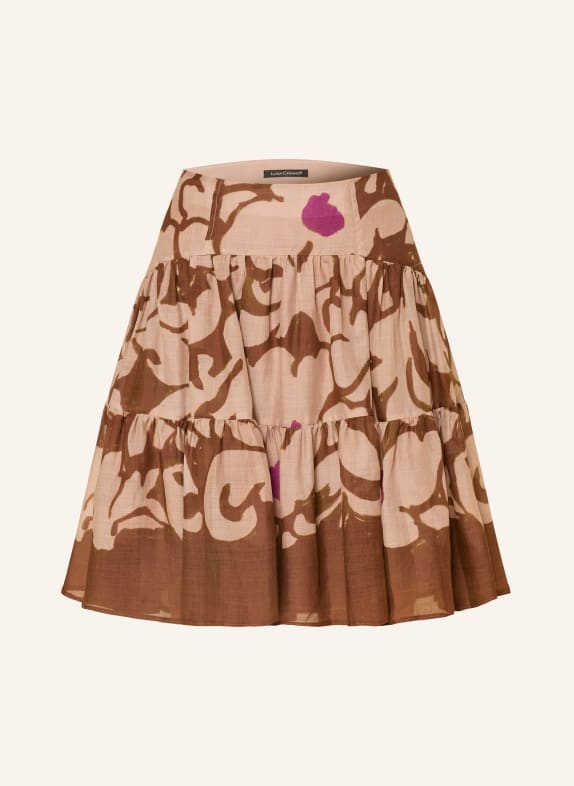 LUISA CERANO spódnica JASNOBRĄZOWY / BRĄZOWY / LILA