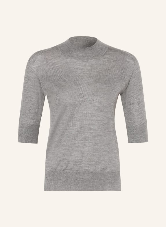 JIL SANDER Strickshirt mit Cashmere und Seide GRAU