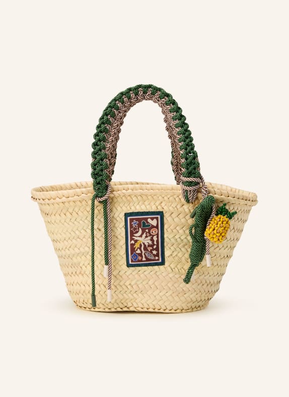 ALÉMAIS kabelka KRÉMOVÁ / TMAVĚ ZELENÁ