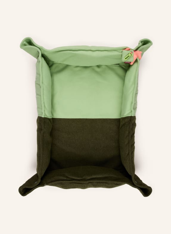 stoov NOOK XL S3 dog bed made of flannel LIGHT GREEN / DARK GREEN