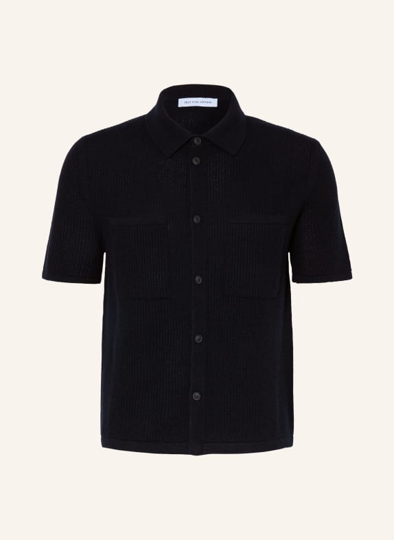 IRIS von ARNIM Strickhemd AURELIAN Comfort Fit aus Cashmere DUNKELBLAU