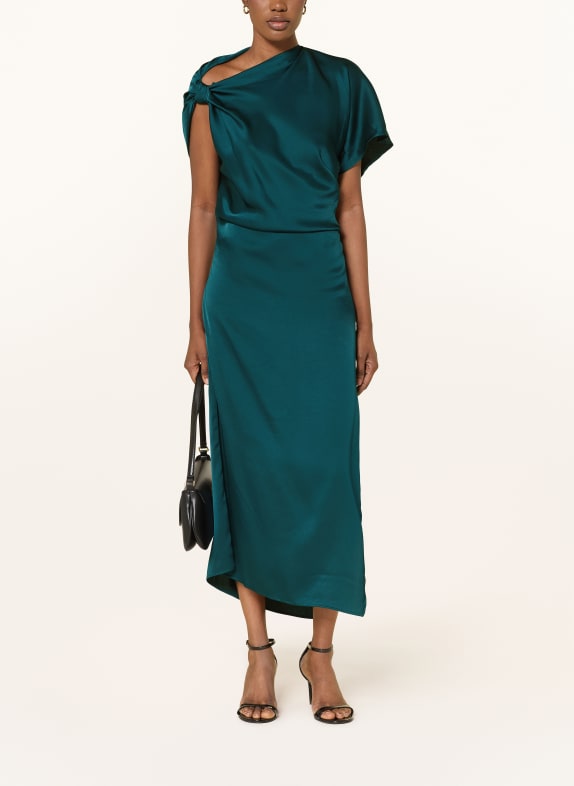 REISS Satin dress KENZIE DARK GREEN
