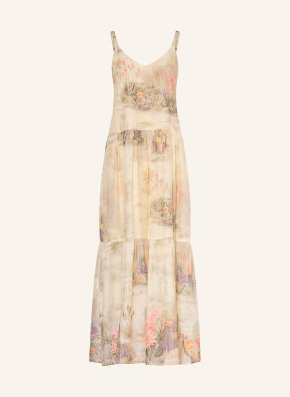 RIANI Kleid mit Rüschen HELLGELB / ORANGE / GRÜN