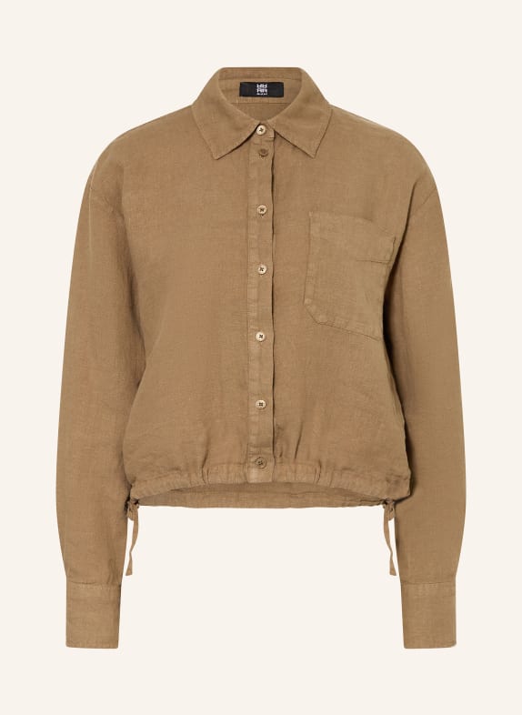 RIANI Hemdbluse aus Leinen BRAUN