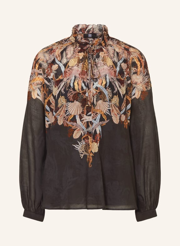 RIANI blůza ČERNÁ / HNĚDÁ / BÉŽOVÁ