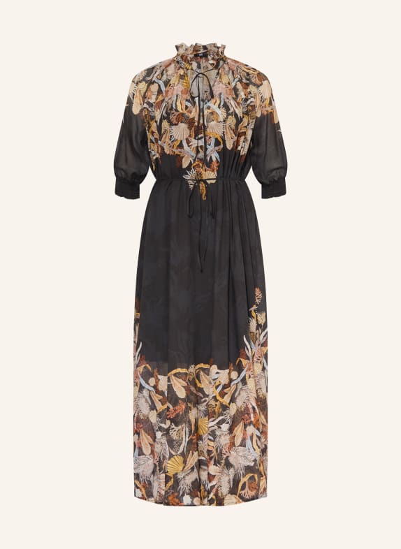 RIANI šaty ČERNÁ / HNĚDÁ / BÉŽOVÁ