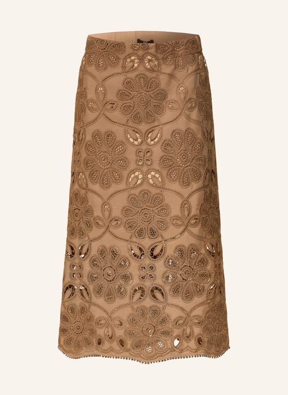RIANI Spitzenrock BRAUN