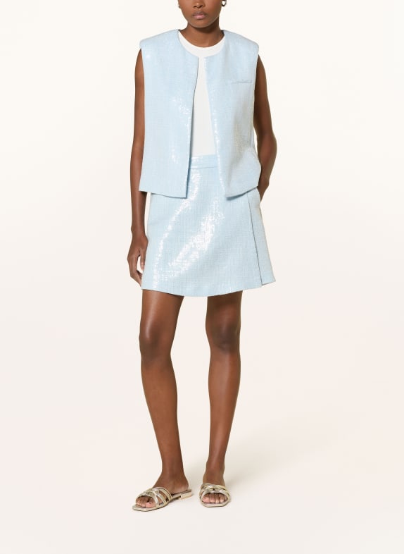 RIANI Blazerweste mit Pailletten HELLBLAU