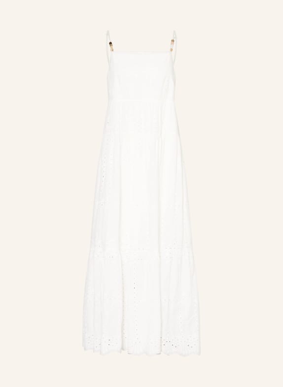 RIANI Jurk met opengewerkte kant WIT