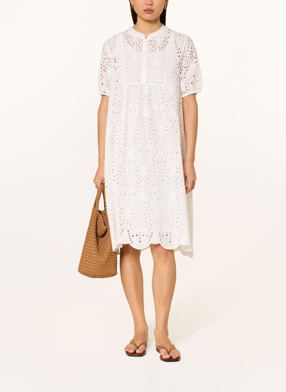 darling harbour Robe à dentelle ajourée WHITE