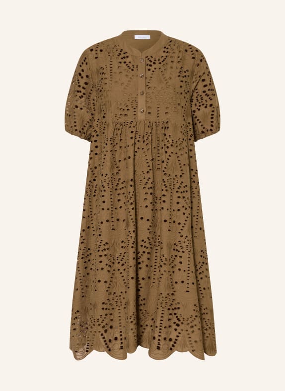 darling harbour Kleid mit Lochspitze OLIVE