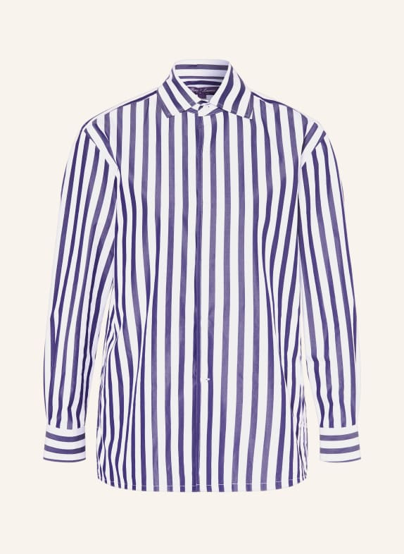 RALPH LAUREN Collection Hemdbluse WEISS / DUNKELBLAU
